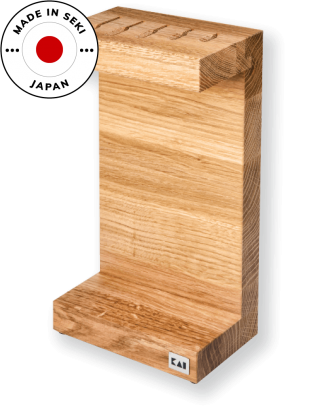 KAI Bloc pentru cutite, tip C, lemn de stejar